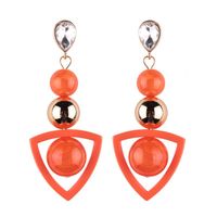 Européen Et Américain De Mode Alternative Style Gracieux Géométrique Inversé Triangle Ligne Perles Rondes Boucles D'oreilles Gouttes Pour Les Oreilles Gros sku image 5