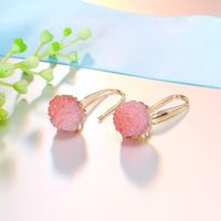 New Natural Stone Alloy Round Earrings Nhgo142954 sku image 3