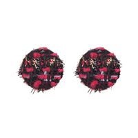 Nouvelle Mode Japonaise Et Coréenne Tout-match Couleur Petite Laine Boule De Fil Oreille Goujons Boucles D'oreilles Femmes sku image 1