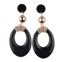 Vente Chaude Nouvelle Mode Exotique Ovale Grandes Boucles D'oreille Oreille Goujons Multi-couleur En Option Gros sku image 2