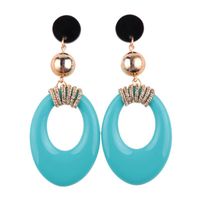 Hot Sale Neue Produkte Exotische Mode Ovale Große Ohrringe Ohrringe Mehrfarbig Optional Großhandel sku image 4