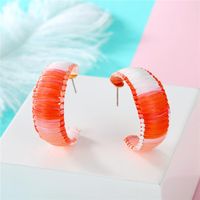 Womens Semicircle Raffia Earrings Nhgo143055 sku image 3