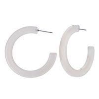 Simple Open Round Cutout Acetate Earrings Nhgo143063 sku image 3
