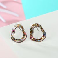 Europäischer Und Amerikanischer Grenz Überschreiten Der Schmuck Exquisite Mode Einfache Ohrringe Geometrische Transparente Kleine Ohrringe Außenhandel Einzigartige Harz Ohrringe sku image 1