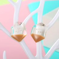 Europäischer Und Amerikanischer Grenz Überschreiten Der Schmuck Exquisite Mode Einfache Ohrringe Geometrische Transparente Kleine Ohrringe Außenhandel Einzigartige Harz Ohrringe sku image 2
