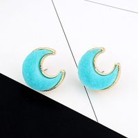 Womens Moon Resin Earrings Nhgo143103 sku image 3