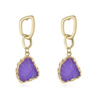 New Purple Resin Earrings Nhgo143194 sku image 1