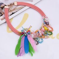 Fashion Hand-knitted Feather Tassel Necklace Nhva143479 main image 4