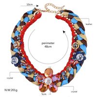Fashion Hand-woven Imitated Crystal Flower Necklace Nhva143489 main image 5
