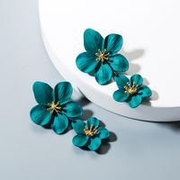 Ins Koreanische Kleine Frische Blumen Ohrringe Weibliche Böhmische Mehrfarbige Zweilagige Lange Ohrringe Europäische Und Amerikanische Earring main image 2