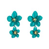Ins Koreanische Kleine Frische Blumen Ohrringe Weibliche Böhmische Mehrfarbige Zweilagige Lange Ohrringe Europäische Und Amerikanische Earring main image 7