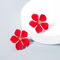 Fashion Paint Flower Alloy Stud Earrings Nhln143524 main image 2