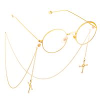 Fashion Cross Rhinestone Glasses Chain Alloy Nhbc143608 main image 4