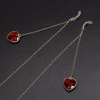 Fashion Alloy Red Heart-shaped Glasses Chain Nhbc143655 main image 1