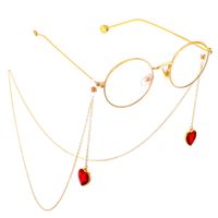 Fashion Alloy Red Heart-shaped Glasses Chain Nhbc143655 main image 7