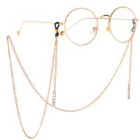 Anti-rutsch-zubehör Metall Brillen Seil Gold Strass A Farbe Anhänger Brillen Kette Mode Europa Und Amerika main image 1