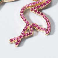 Kreative Ohrringe Frauen Europäischen Und Amerikanischen Stil Asymmetrische Farbe Diamant Kaktus Flamingo Ohrringe Legierung Farbe Mode Ohrringe main image 4