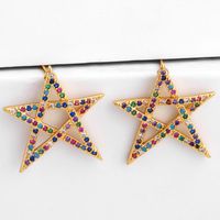 Stylish Geometric Five-pointed Star Colored Stud Eard Earrings Nhas143685 main image 3
