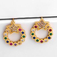 Stylish Geometric Five-pointed Star Colored Stud Eard Earrings Nhas143685 main image 4