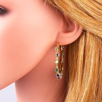 Fashion Hand-wound Colored Zircon Hoop Earrings Nhas143686 main image 6