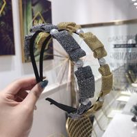 Korean Version Of The Simple Multi-bow Gilding Fabric Fine Side Headband Nhsm143771 main image 3