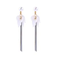 Alliage Diamant-intégré Acrylique Fleur Boucles D'oreilles Européen Et Américain Nouveaux Accessoires Femmes De Long Visage Minceur Gland Oreille Clip E981308d main image 6