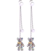 Mignon Ours Perle Bijoux Boucles D'oreilles Boucles D'oreilles Femelle Européen Et Américain Style Long Simple Gracieux Boucles D'oreilles Ed02007d main image 6