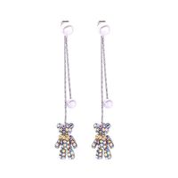 Temperament Cute Bear Beads Rhinestone Earrings Nhqd143854 main image 7