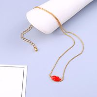 Womens Lips Drops Oil Copper Necklaces Nhqd143857 main image 5