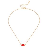 À La Mode Personnalité Collier Pendentif Longue Sauvage Clavicule Chaîne Femelle Européen Et Américain Rouge Lèvres Collier X971415d main image 6