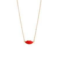 Womens Lips Drops Oil Copper Necklaces Nhqd143857 main image 8