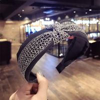 Simple Hollow Fabric Middle Knot Knotted Wide-brimmed Headband Nhsm143861 main image 11