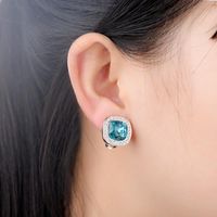 Womens Geometric Inlay Imitated Crystal Alloy Earrings Nhlj143865 main image 6