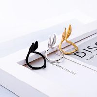 Fashion Simple Drop Oil Small Fresh Rabbit Ear Ring Nhqd143891 main image 3