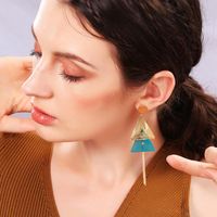 Womens Geometric Electroplated Copper Earrings Nhqd143893 main image 4