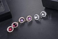 Korean Version Of Simple Fashion Wild Colorful Imitated Crystal Stud Earrings Nhlj143913 main image 6