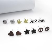 Korean Version Of The Personality Cute Fun Mini Symbol Earrings Nhlj143926 main image 2