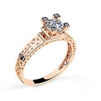 Europäische Und Amerikanische Mode Romantische Mikro Eingelegte Zirkon Eisenturm Damen Ring  Hot Sale Jewelry 311439 main image 3