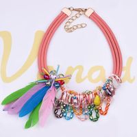 Fashion Hand-knitted Feather Tassel Necklace Nhva143479 sku image 1