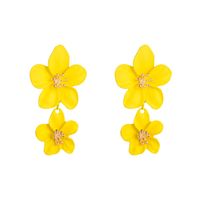 Ins Koreanische Kleine Frische Blumen Ohrringe Weibliche Böhmische Mehrfarbige Zweilagige Lange Ohrringe Europäische Und Amerikanische Earring sku image 1