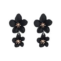 Fashion Double Flower Earrings Nhln143521 sku image 2