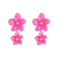 Ins Koreanische Kleine Frische Blumen Ohrringe Weibliche Böhmische Mehrfarbige Zweilagige Lange Ohrringe Europäische Und Amerikanische Earring sku image 5
