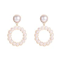 Simple Beads Round Earrings Nhln143555 sku image 1