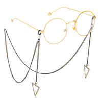 Fashion Simple Triangle Glasses Chain Black Nhbc143612 sku image 1