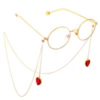 Fashion Alloy Red Heart-shaped Glasses Chain Nhbc143655 sku image 1