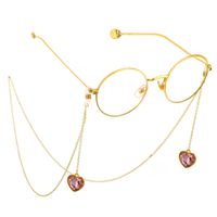 Fashion Alloy Red Heart-shaped Glasses Chain Nhbc143655 sku image 3