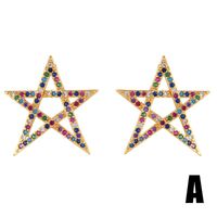 Stylish Geometric Five-pointed Star Colored Stud Eard Earrings Nhas143685 sku image 2