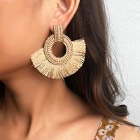 Ez1491 Temperament Elegante Ohrringe Grenz Überschreitende Europäische Und Amerikanische Mode Fransen Ohrringe Ethnischen Stil Ring Ohrringe Frauen sku image 1