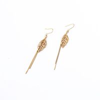 Womens Leaf Studded Copper Earrings Nhqd143770 sku image 1