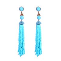 Vintage Gemstone Beads Tassel Earrings Nhqd143852 sku image 2